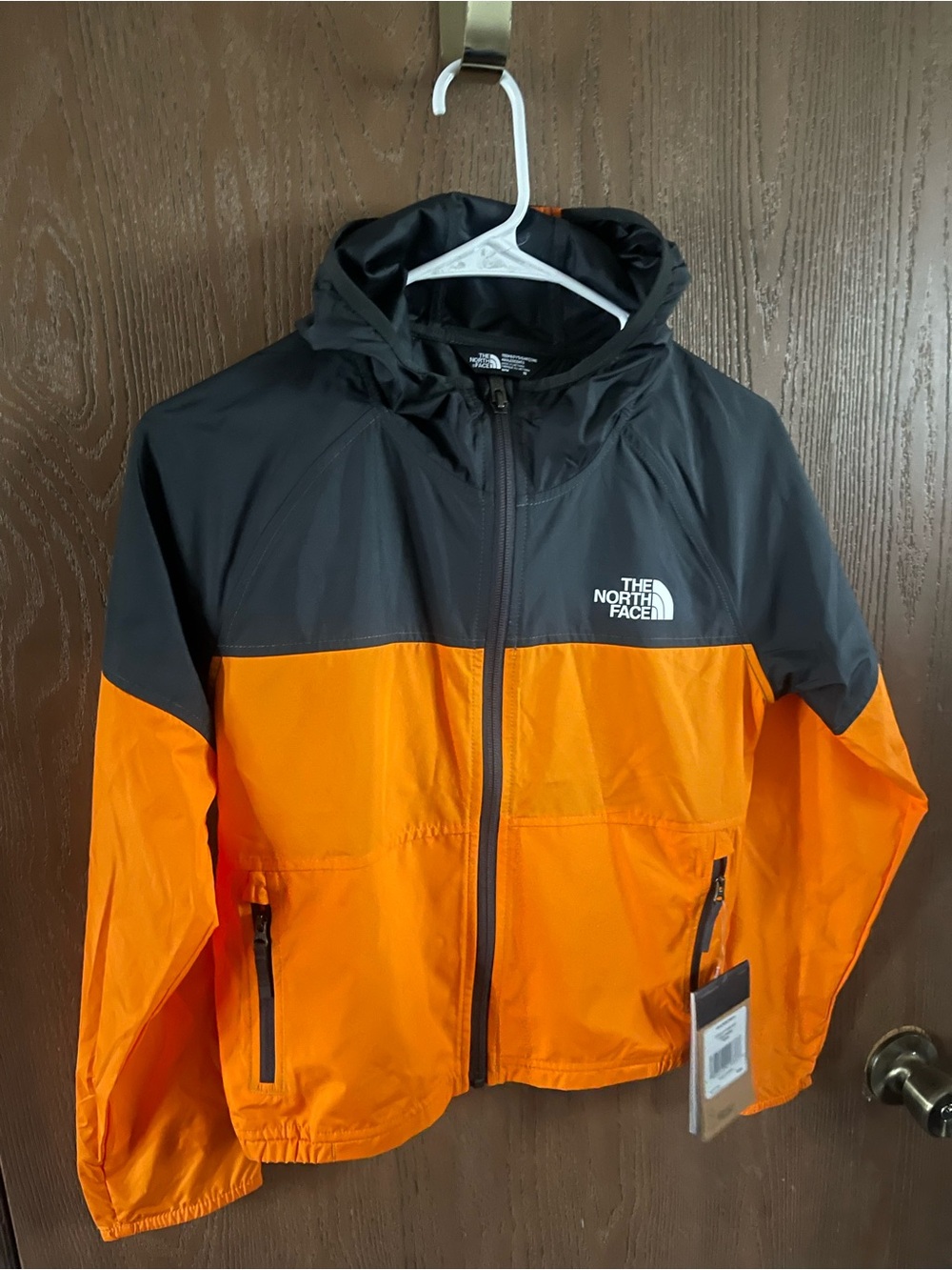 The North Face Kids Hooded Jacket - Orange and Black